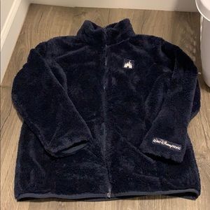 Walt Disney World Navy Blue Fuzzy Coat